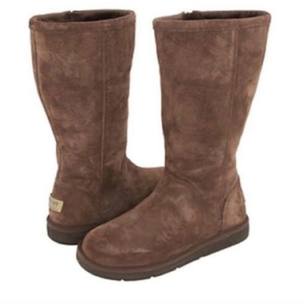 UGG 1891 knightsbridge boots with size side zipper brown suede